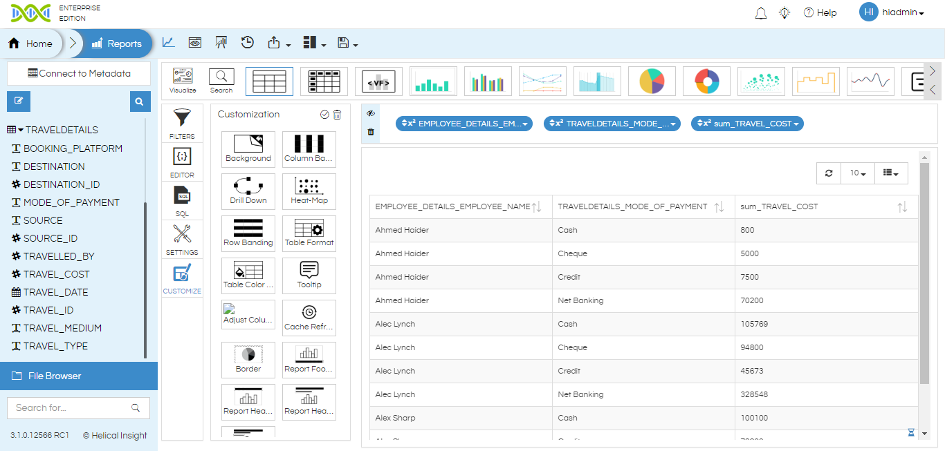 Changing Table Width Adhoc Helical Insight Forum